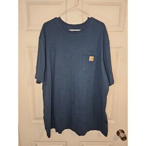 Carhartt T Shirt Mens Size 2XL Front Pocket Tee Original Fit Short Sleeve Blue
